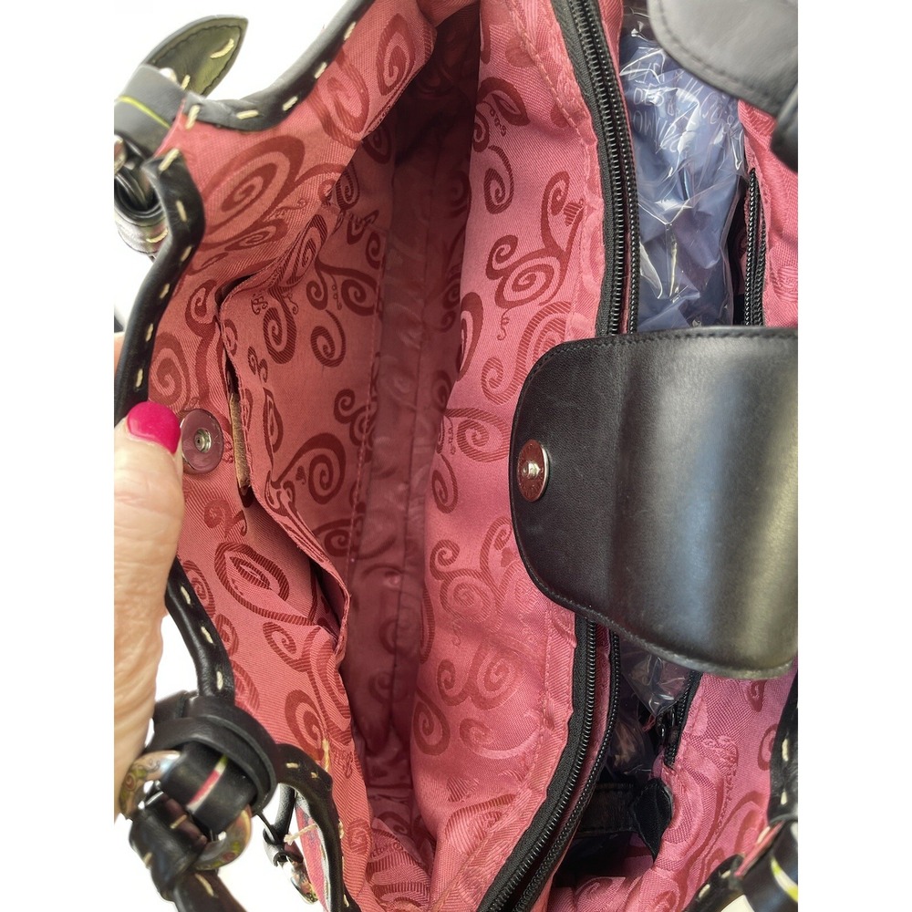 Brighton BEA Multicolor Floral Canvas Leather Trim Large Tote Shoulder Bag - Picture 16 of 16